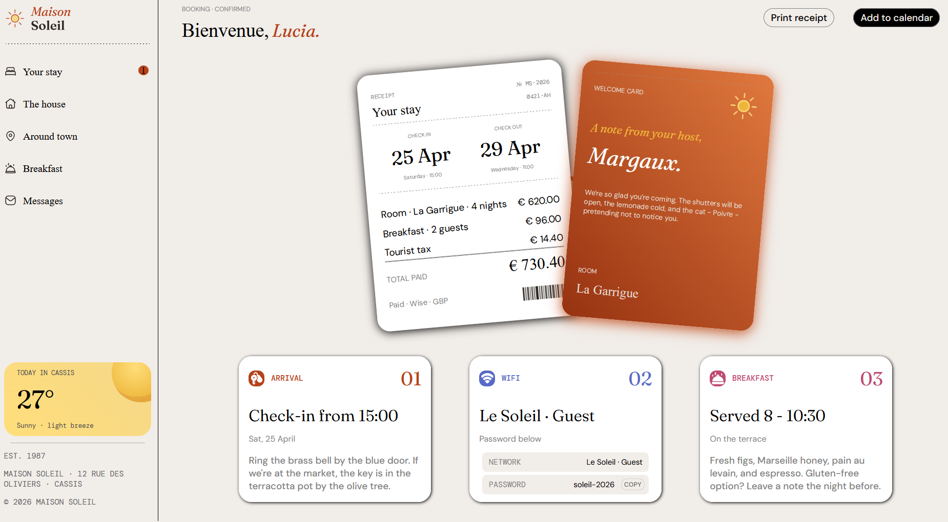 Maison Soleil project screenshot
